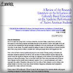 Research Literature on Culturally Based Education